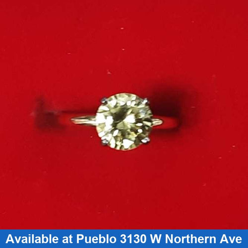 Women's Ring - Solitaire - Yellow Gold 18k (.750) 3.9 grams Size 6.5