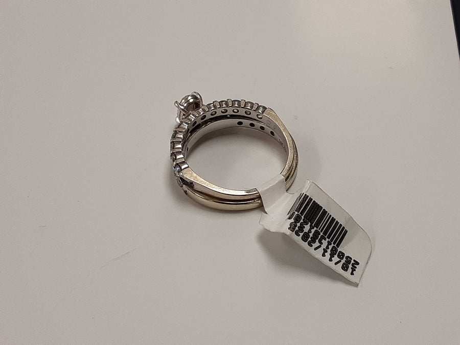 Ring - Engagement Set - White Gold 14k (.585) 5.3 grams Size 8