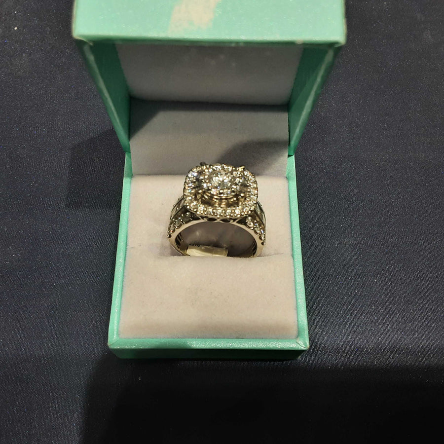 Ring - Wedding Set - White Gold 10k (.417) 8.7 grams Size 10