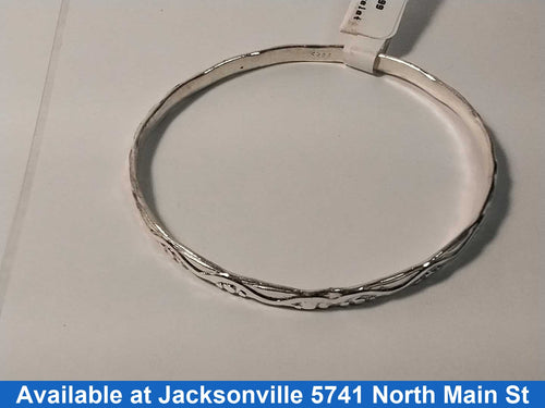 Bangle Bracelet - Silver 6.5 grams 6 inch