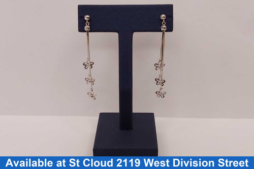 Filigree Earrings - White Gold 18k (.750) 2.49 grams