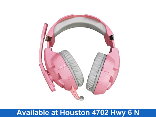 Wolflaws Pink Stereo Headphone