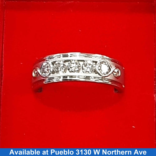 Ring - Wedding Band - White Gold 14k (.585) 8.9 grams Size 12
