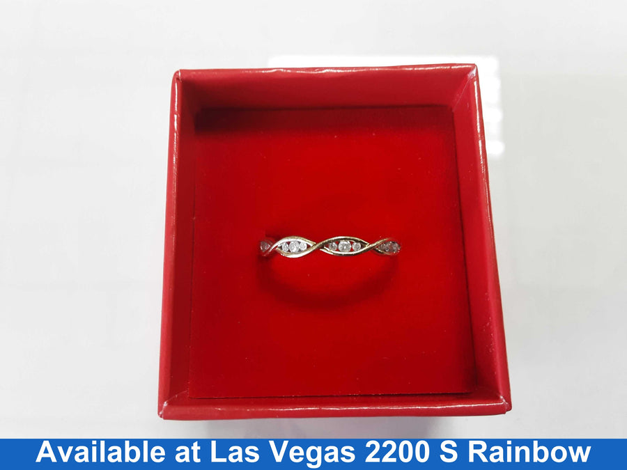 Women's Ring - Anniversary - Yellow Gold 10k (.417) 1.6 grams Size 8.5