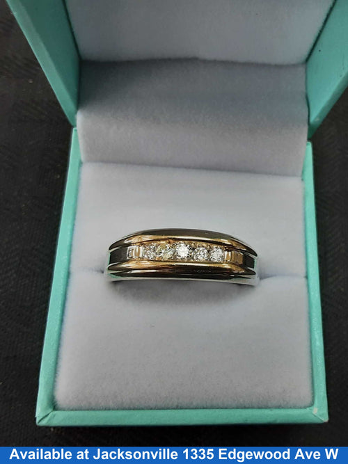 Ring - Wedding Band - White Gold 14k (.585) 6.5 grams Size 10