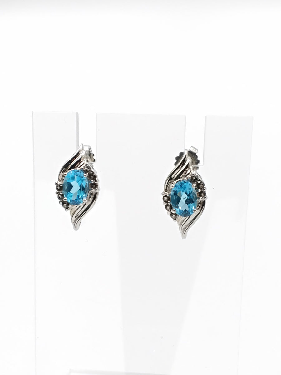 Earrings - White Gold 14k (.585) 3.8 grams