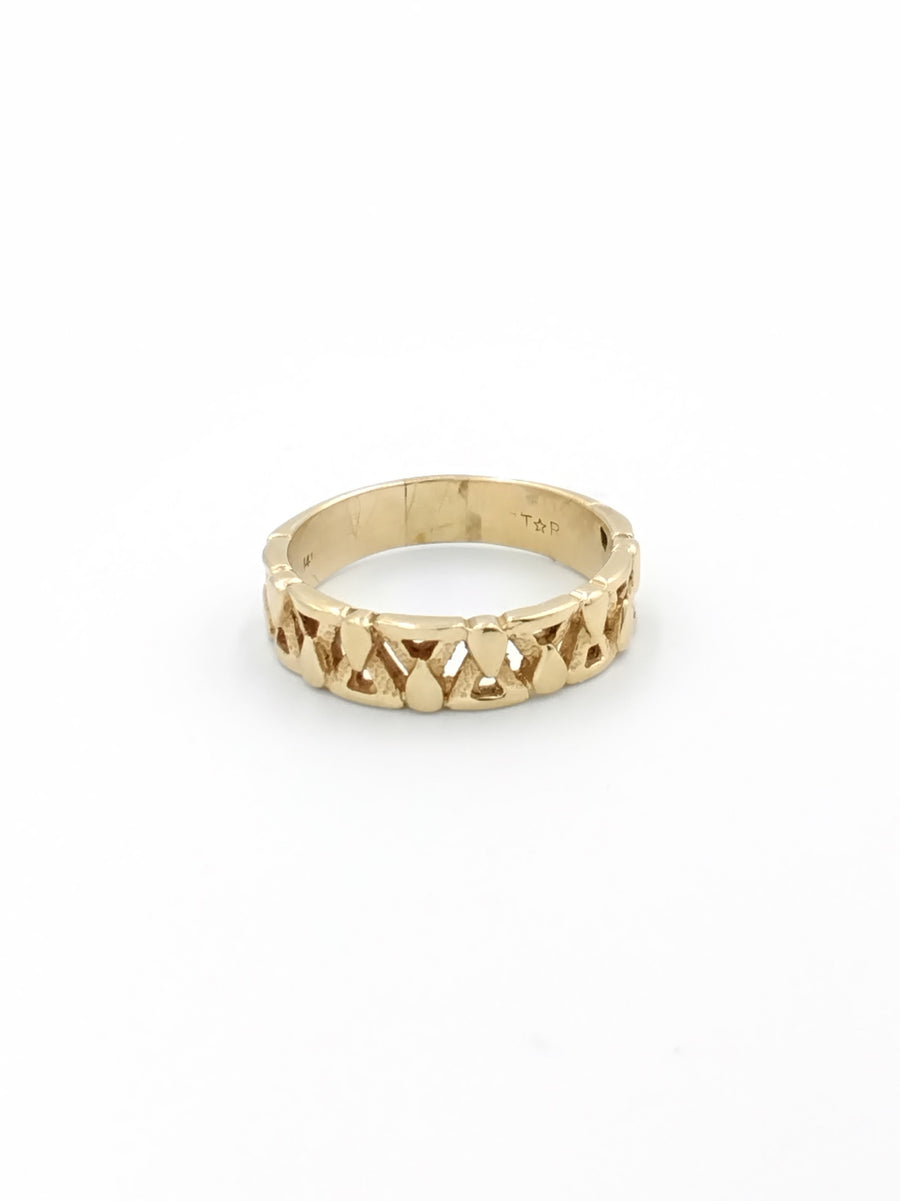 Ring - Wedding Band - Yellow Gold 14k (.585) 6.6 grams Size 12
