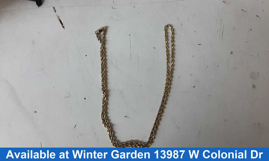 Rope Chain - Yellow Gold 14k (.585) 12.3 grams 22 inch