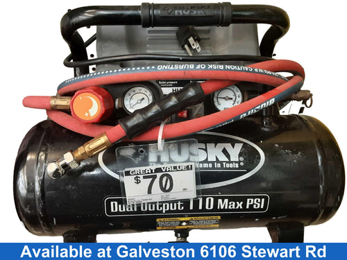 Husky 2g110dp Black Electric Compressor