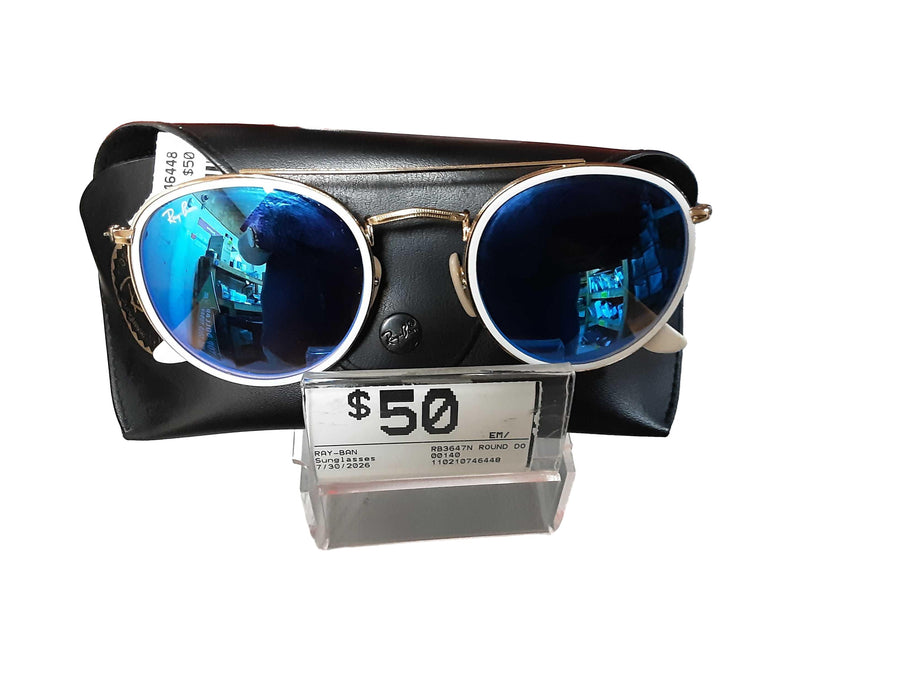 Ray-ban Rb3647n Round Double Bridge Gold
