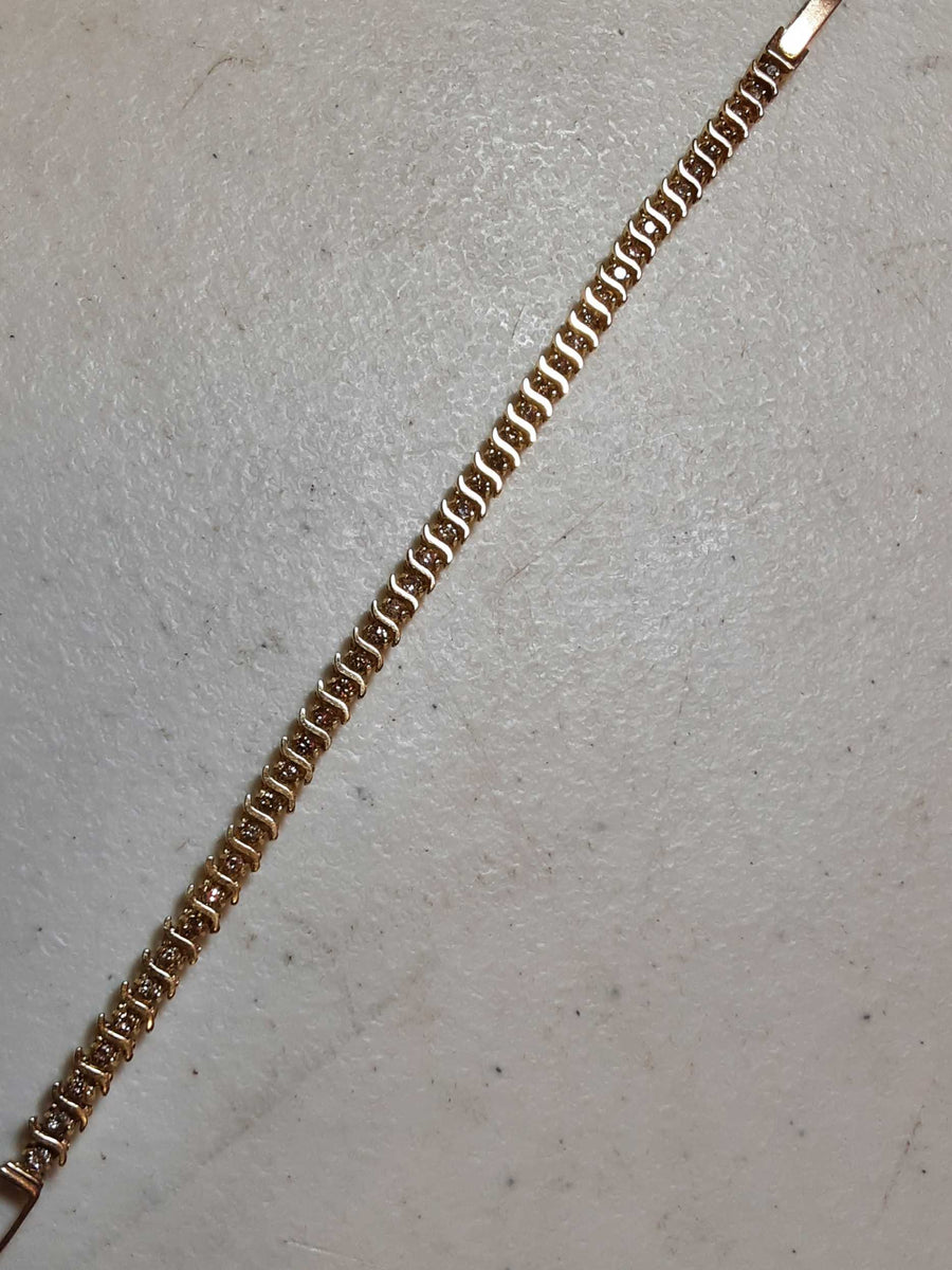 Tennis Bracelet - Yellow Gold 14k (.585) 11.8 grams 7 inch