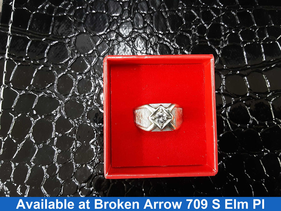 Men's Ring - White Gold 14k (.585) 8.2 grams Size 20