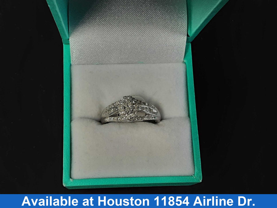 Ring - Wedding Set - White Gold 10k (.417) 2.8 grams Size 8