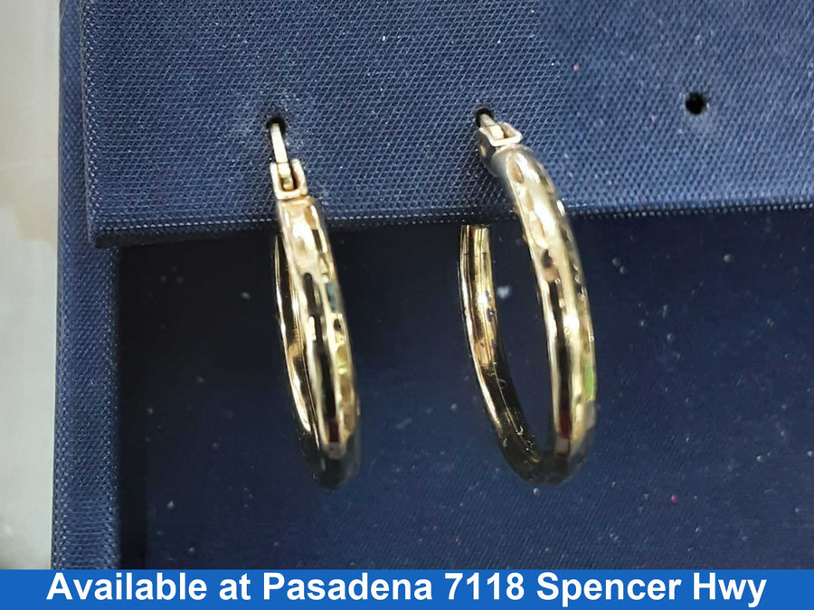 Hoop Earrings - Yellow Gold 10k (.417) 1.4 grams