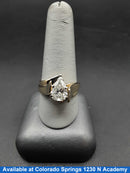 Women's Ring - Solitaire - Yellow Gold 14k (.585) 8.6 grams Size 10.5