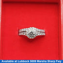Ring - Wedding Set - White Gold 14k (.585) 6.3 grams Size 7