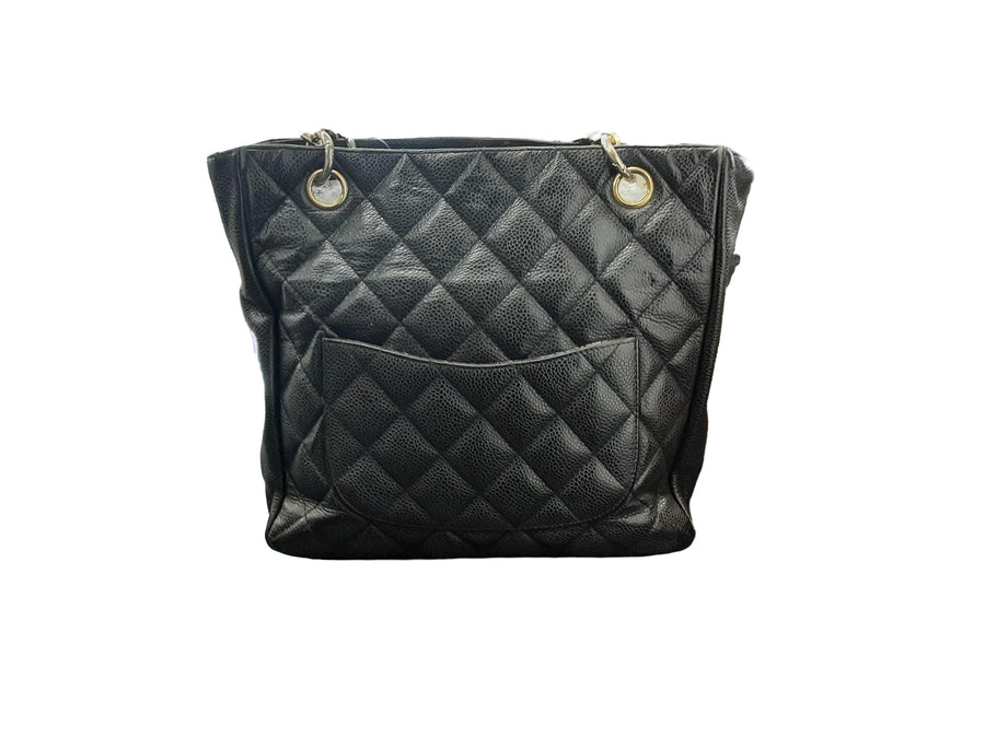 Chanel Petite Shopping Tote Black Purse / Handbag