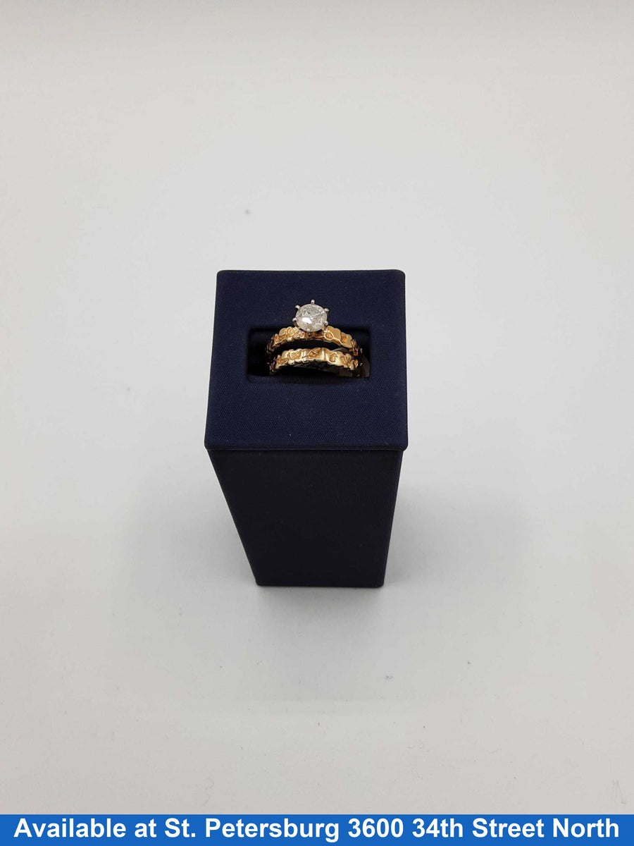 Ring - Engagement Set - Yellow Gold 14k (.585) 5.6 grams Size 8.5
