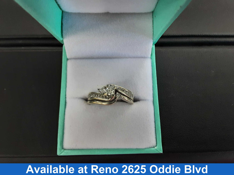 Ring - Engagement Set - White Gold 14k (.585) 6.4 grams Size 7
