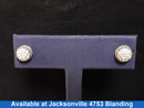 Double Stud Earrings - White Gold 14k (.585) 1.5 grams