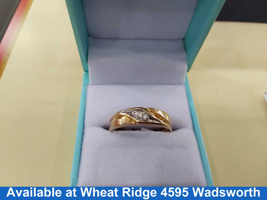 Ring - Wedding Band - Yellow Gold 10k (.417) 3.6 grams Size 11