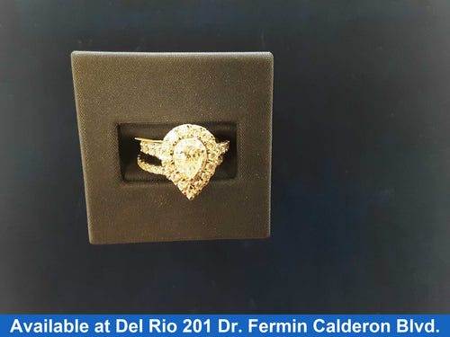 Ring - Wedding Set - White Gold 14k (.585) 7.2 grams Size 6
