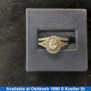 Ring - Wedding Set - White Gold 14k (.585) 5.4 grams Size 9