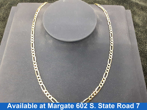 Figaro Chain - Yellow Gold 14k (.585) 11.8 grams 20 inch