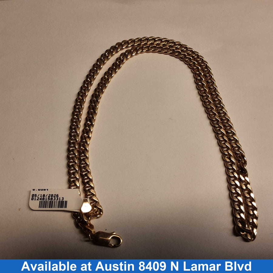 Cuban Link Chain - Yellow Gold 10k (.417) 18.6 grams 16 inch