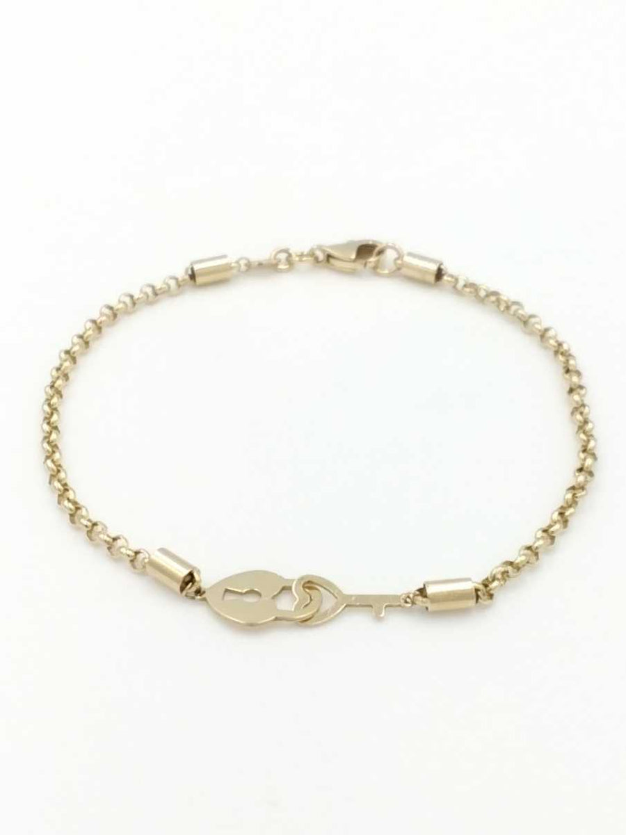 Cable Bracelet - Yellow Gold 14k (.585) 2.8 grams 7 inch