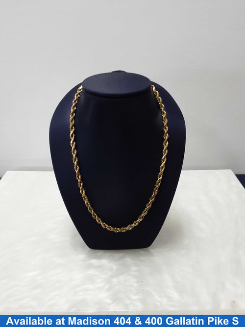 Rope Chain - Yellow Gold 14k (.585) 24.7 grams 22 inch