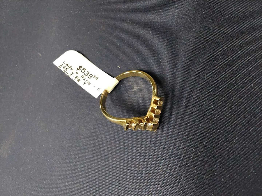 Women's Ring - Mother's - Yellow Gold 14k (.585) 3.8 grams Size 7.5