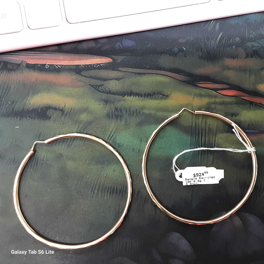 Bangle Earrings - Yellow Gold 10k (.417) 8.8 grams