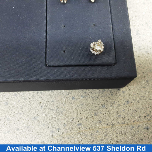 Single Stud Earring - White Gold 14k (.585) 1 grams