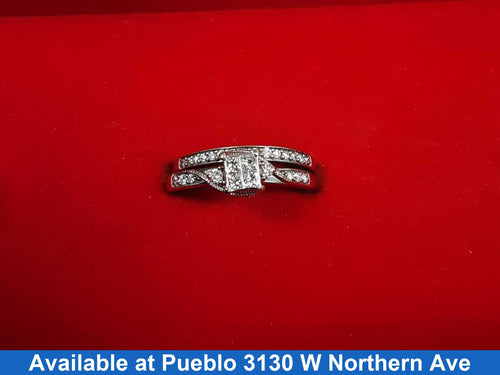 Ring - Wedding Set - White Gold 10k (.417) 3.6 grams Size 7