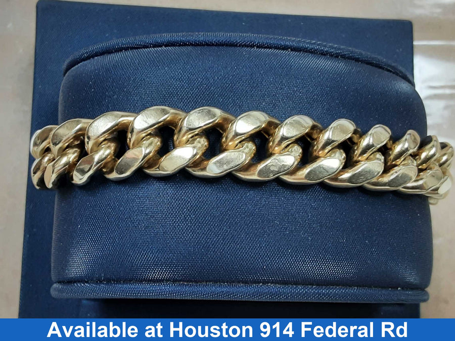 Cuban Link Bracelet - Yellow Gold 10k (.417) 23.6 grams 8 inch