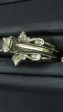 Ring - Wedding Set - White Gold 10k (.417) 7.1 grams Size 6