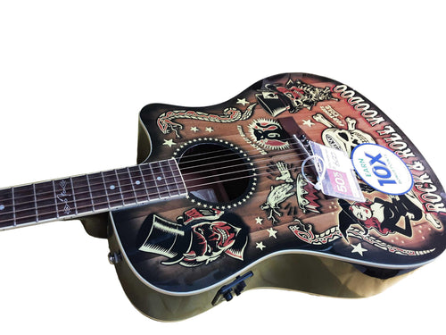 Fender T-bucket 300-ce Vince Ray Voodoo Multi-color Acoustic / Electric Classic Guitar