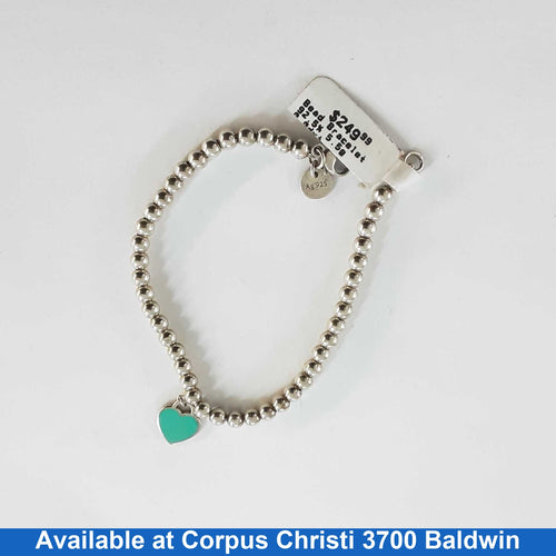 Bead Bracelet - Silver 5.5 grams 7 inch