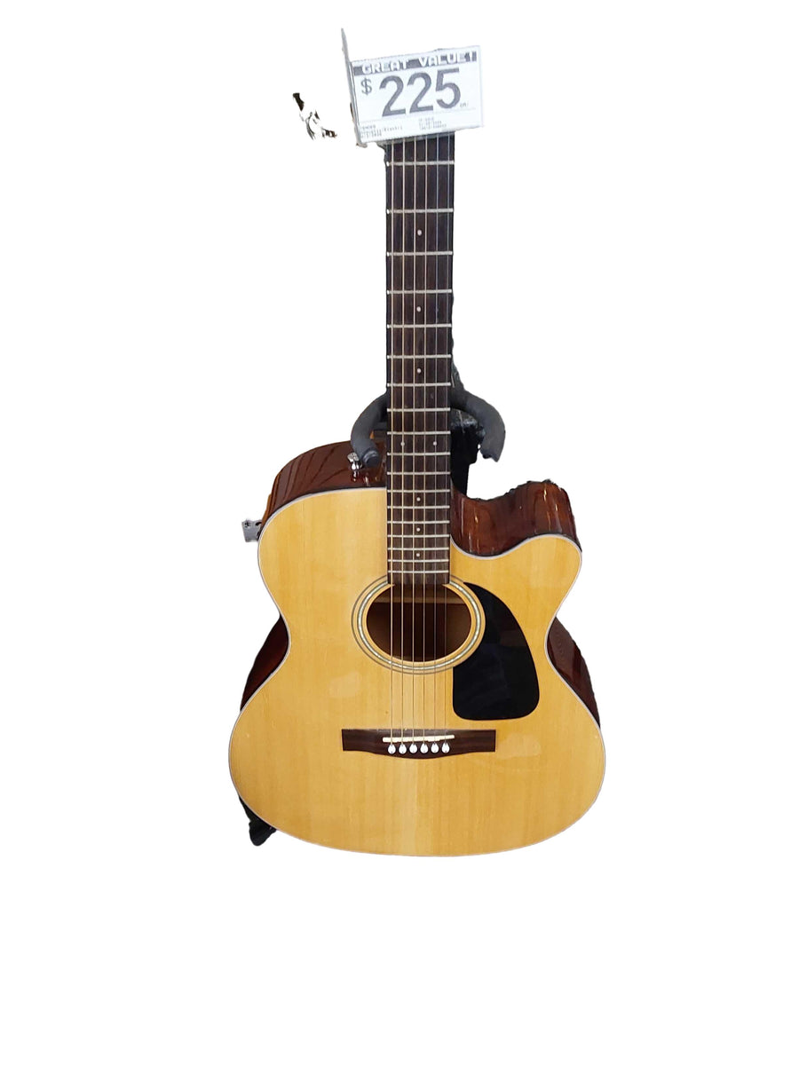 Fender Cf-60ce Beige / Tan Acoustic / Electric Classic Guitar