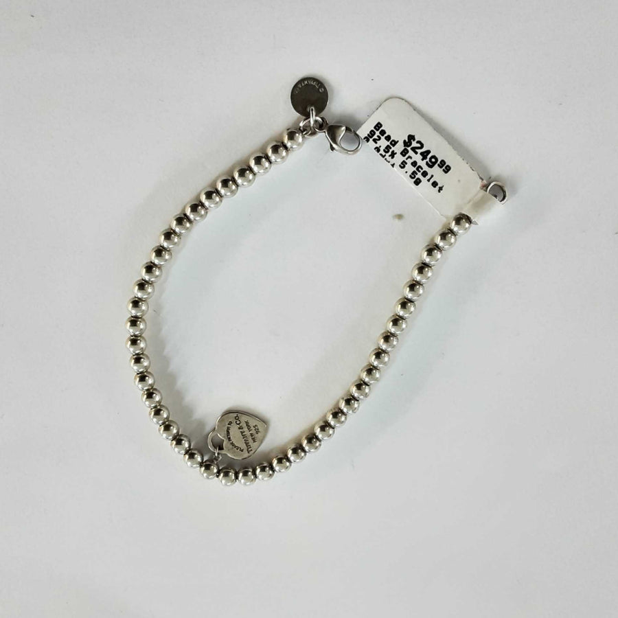 Bead Bracelet - Silver 5.5 grams 7 inch