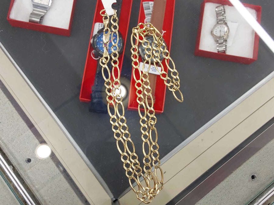 Figaro Chain - Yellow Gold 14k (.585) 18.7 grams 23 inch