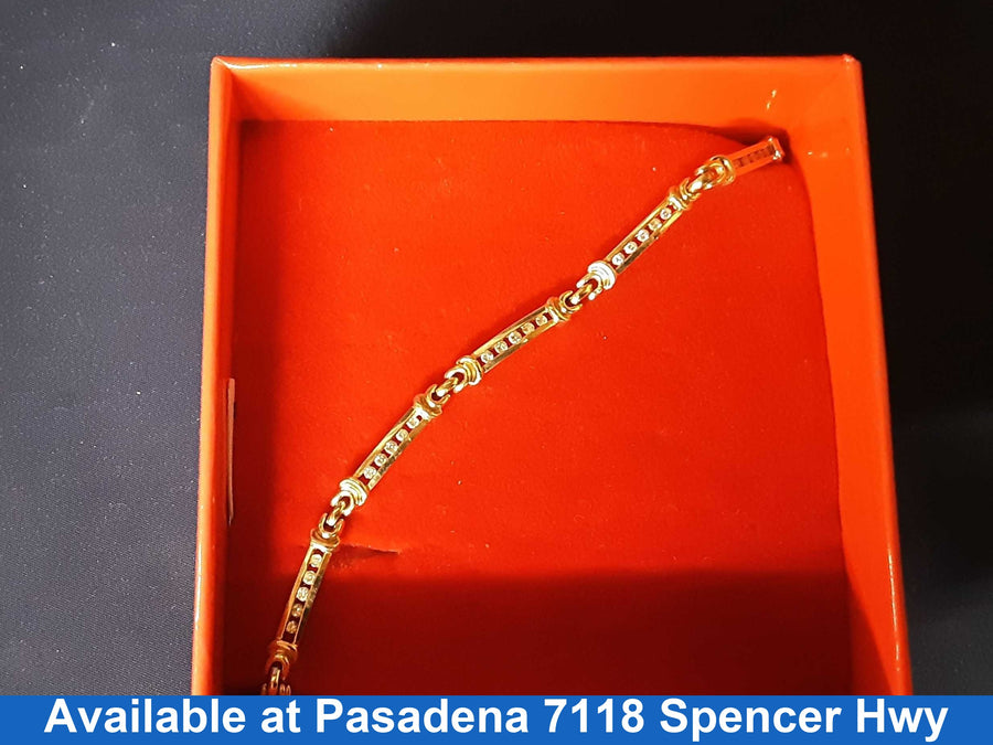 Tennis Bracelet - Yellow Gold 14k (.585) 12.2 grams 7 inch