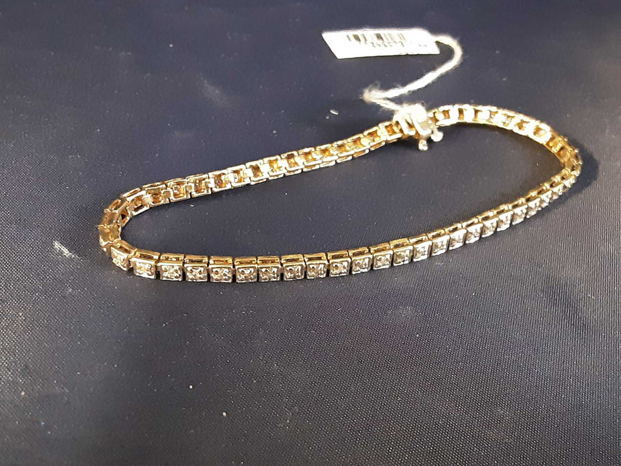 Tennis Bracelet - Yellow Gold 14k (.585) 8.7 grams 7 inch