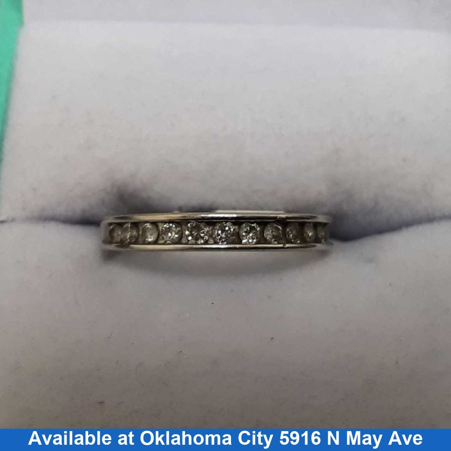 Women's Ring - Anniversary - White Gold 10k (.417) 1.6 grams Size 20