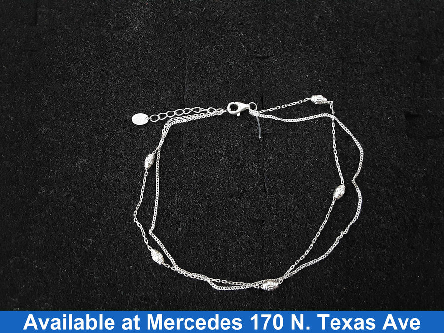 Bead Bracelet - Silver 2 grams 7 inch