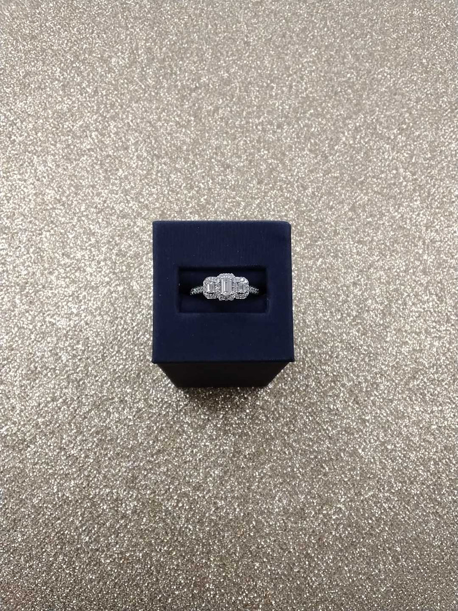 Ring - Engagement Set - White Gold 14k (.585) 4.3 grams Size 7