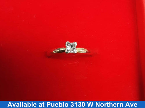 Women's Ring - Solitaire - Yellow Gold 14k (.585) 2.2 grams Size 5