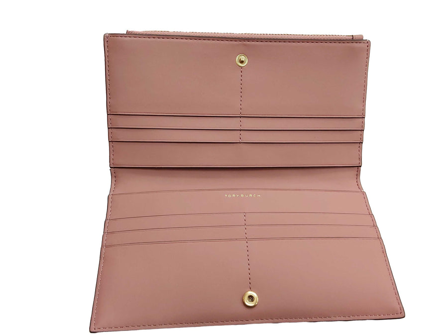 Tory Burch Tory Burch Pink Magnolia Quilted Leather Willa Wal Pink Wallet