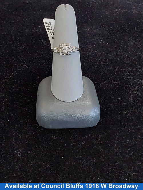 Ring - Wedding Set - White Gold 14k (.585) 3.2 grams Size 7